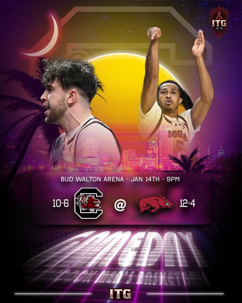 Image for the Tweet beginning: Gamecocks have a late tip